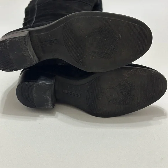 Vince Camuto Black Over the Knee Boots Suede - Picture 3 of 5